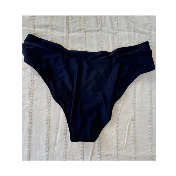 J.Crew Cross-Front Cheeky Bikini Bottom, Navy Blue, Sz‎ 2XL - Picture 2 of 6